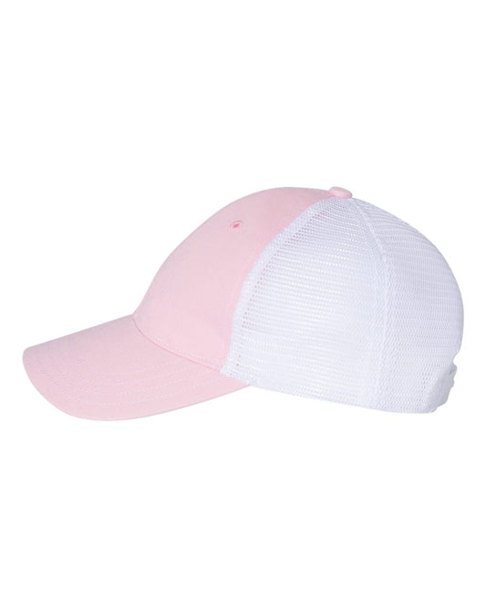 Custom Patch Hat 🧢 111 washed trucker hat pink/white
