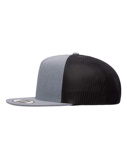 Heather Grey Black Trucker Hat